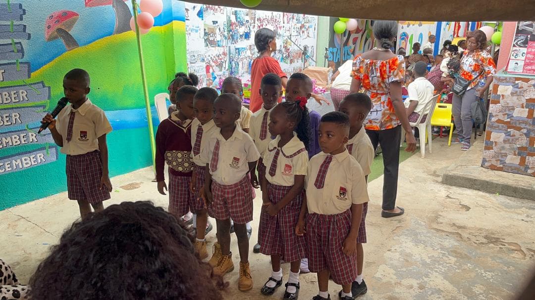 Students participating in school programme