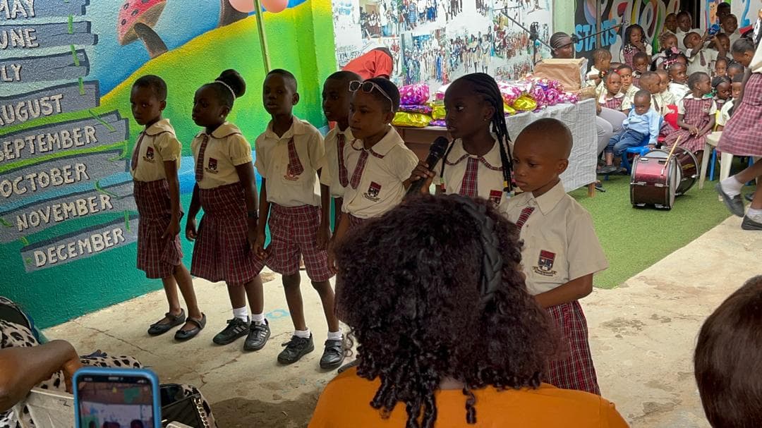 School community at assembly