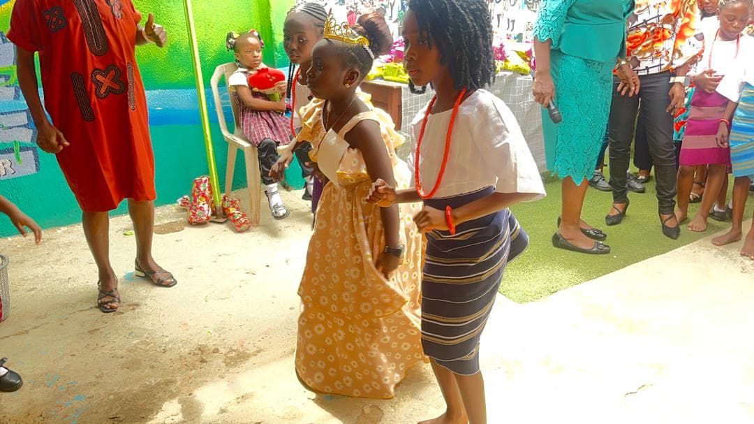 Children in traditional attire during Cultural Day