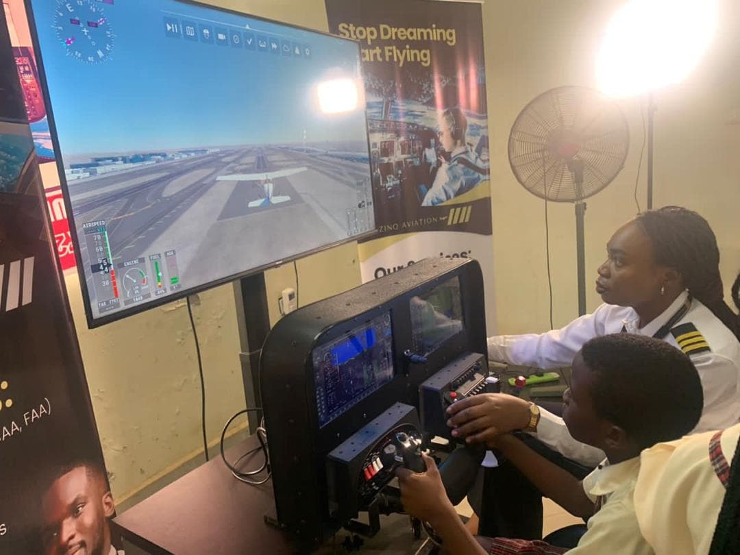 STEM learning with professional pilot visit