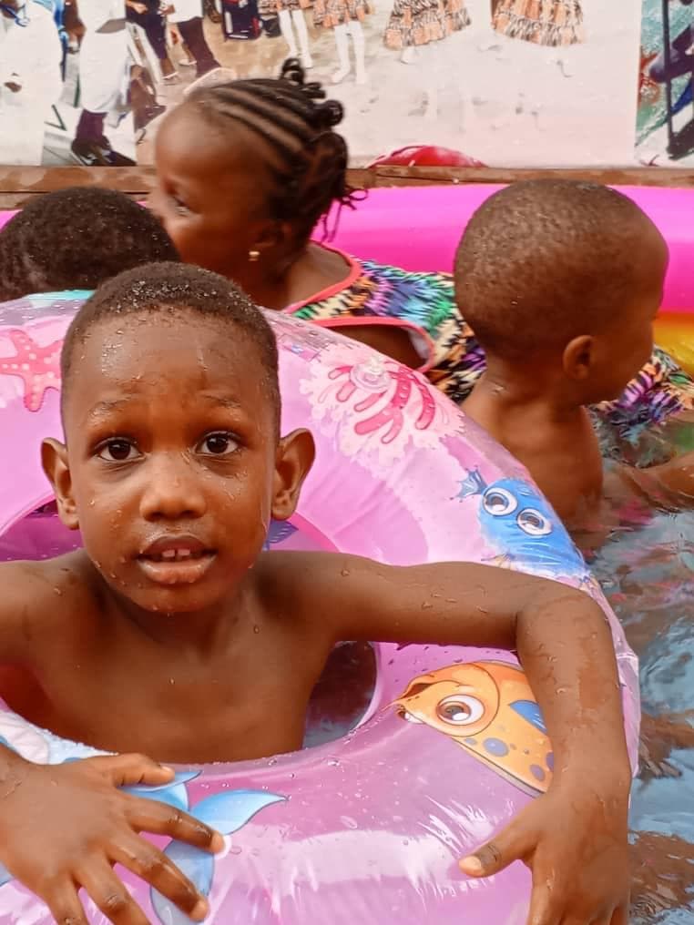 Young learner enjoying swimming at Headstone Montessori